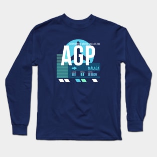 Malaga (AGP) Airport // Sunset Baggage Tag Long Sleeve T-Shirt